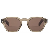 Prada - Prada Iconic Metal Plaque - Pantos Sunglasses - Transparent Brown Walnut - Prada Collection - Sunglasses