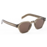 Prada - Prada Iconic Metal Plaque - Pantos Sunglasses - Transparent Brown Walnut - Prada Collection - Sunglasses