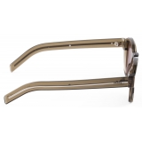 Prada - Prada Iconic Metal Plaque - Pantos Sunglasses - Transparent Brown Walnut - Prada Collection - Sunglasses