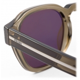Prada - Prada Iconic Metal Plaque - Pantos Sunglasses - Transparent Brown Walnut - Prada Collection - Sunglasses