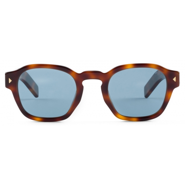 Prada - Prada Iconic Metal Plaque - Pantos Sunglasses - Tortoiseshell Turquoise - Prada Collection - Sunglasses