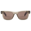 Prada - Prada Iconic Metal Plaque - Square Sunglasses - Transparent Brown Walnut - Prada Collection - Sunglasses
