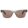 Prada - Prada Iconic Metal Plaque - Square Sunglasses - Transparent Brown Walnut - Prada Collection - Sunglasses