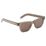 Prada - Prada Iconic Metal Plaque - Square Sunglasses - Transparent Brown Walnut - Prada Collection - Sunglasses