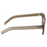 Prada - Prada Iconic Metal Plaque - Square Sunglasses - Transparent Brown Walnut - Prada Collection - Sunglasses