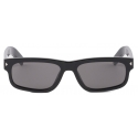 Prada - Prada Iconic Metal Plaque - Rectangular Sunglasses - Black Slate Gray - Prada Collection - Sunglasses - Prada