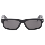 Prada - Prada Iconic Metal Plaque - Rectangular Sunglasses - Black Slate Gray - Prada Collection - Sunglasses - Prada
