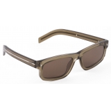 Prada - Prada Iconic Metal Plaque - Rectangular Sunglasses - Transparent Brown Walnut - Prada Collection - Sunglasses
