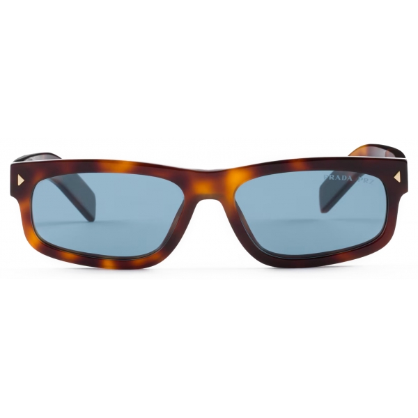 Prada - Prada Iconic Metal Plaque - Rectangular Sunglasses - Tortoiseshell Turquoise - Prada Collection - Sunglasses
