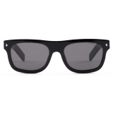 Prada - Prada Iconic Metal Plaque - Square Sunglasses - Black Slate Gray - Prada Collection - Sunglasses - Prada