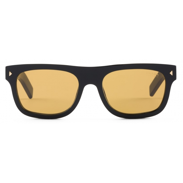 Prada - Prada Iconic Metal Plaque - Square Sunglasses - Black Honey - Prada Collection - Sunglasses - Prada Eyewear