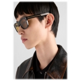 Prada - Prada Iconic Metal Plaque - Square Sunglasses - Black Honey - Prada Collection - Sunglasses - Prada Eyewear
