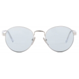 Prada - Prada Iconic Metal Plaque - Aviator Sunglasses - Silver Blue - Prada Collection - Sunglasses - Prada Eyewear