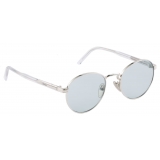 Prada - Prada Iconic Metal Plaque - Aviator Sunglasses - Silver Blue - Prada Collection - Sunglasses - Prada Eyewear
