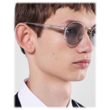 Prada - Prada Iconic Metal Plaque - Aviator Sunglasses - Silver Blue - Prada Collection - Sunglasses - Prada Eyewear