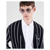 Prada - Prada Iconic Metal Plaque - Aviator Sunglasses - Silver Blue - Prada Collection - Sunglasses - Prada Eyewear
