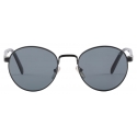 Prada - Prada Iconic Metal Plaque - Round Sunglasses - Black - Prada Collection - Sunglasses - Prada Eyewear