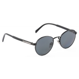 Prada - Prada Iconic Metal Plaque - Round Sunglasses - Black - Prada Collection - Sunglasses - Prada Eyewear