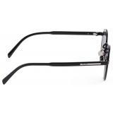 Prada - Prada Iconic Metal Plaque - Round Sunglasses - Black - Prada Collection - Sunglasses - Prada Eyewear