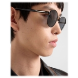 Prada - Prada Iconic Metal Plaque - Round Sunglasses - Black - Prada Collection - Sunglasses - Prada Eyewear
