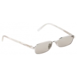 Prada - Prada Iconic Metal Plaque - Oval Sunglasses - Pale Gold Slate Grey - Prada Collection - Sunglasses - Prada