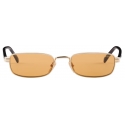 Prada - Prada Iconic Metal Plaque - Rectangular Sunglasses - Gold Honey - Prada Collection - Sunglasses - Prada