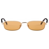 Prada - Prada Iconic Metal Plaque - Rectangular Sunglasses - Gold Honey - Prada Collection - Sunglasses - Prada