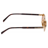 Prada - Prada Iconic Metal Plaque - Rectangular Sunglasses - Gold Honey - Prada Collection - Sunglasses - Prada