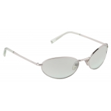 Prada - Prada Logo - Oval Sunglasses - Steel Chlorophyll Green - Prada Collection - Sunglasses - Prada Eyewear