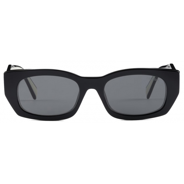 Prada - Prada Logo - Rectangular Sunglasses - Black Slate Gray - Prada Collection - Sunglasses - Prada Eyewear