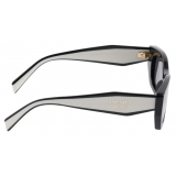 Prada - Prada Logo - Rectangular Sunglasses - Black Slate Gray - Prada Collection - Sunglasses - Prada Eyewear