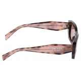 Prada - Prada Logo - Rectangular Sunglasses - Mauve Tortoiseshell Mahogany - Prada Collection - Sunglasses