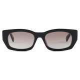 Prada - Prada Logo - Rectangular Sunglasses - Black Tortoiseshell Anthracite Gray - Prada Collection - Sunglasses