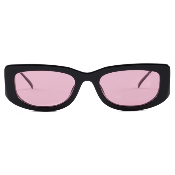 Prada - Prada Triangle Logo - Rectangular Sunglasses - Black Strawberry - Prada Collection - Sunglasses - Prada