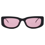 Prada - Prada Triangle Logo - Rectangular Sunglasses - Black Strawberry - Prada Collection - Sunglasses - Prada