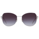 Prada - Prada Triangle Logo - Butterfly Sunglasses - Silver Smoky Gray Gradient - Prada Collection - Sunglasses