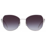 Prada - Prada Triangle Logo - Butterfly Sunglasses - Silver Smoky Gray Gradient - Prada Collection - Sunglasses