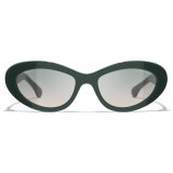Chanel - Occhiali da Sole Cat-Eye - Verde Scuro - Chanel Eyewear