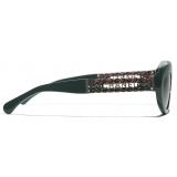 Chanel - Occhiali da Sole Cat-Eye - Verde Scuro - Chanel Eyewear
