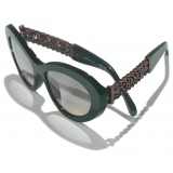 Chanel - Occhiali da Sole Cat-Eye - Verde Scuro - Chanel Eyewear