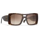 Chanel - Occhiali da Sole Pilota - Tartaruga Scuro Marrone Polarizzare Sfumate - Chanel Eyewear