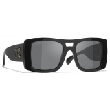 Chanel - Occhiali da Sole Pilota - Nero Polarizzate - Chanel Eyewear