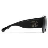 Chanel - Occhiali da Sole Pilota - Nero Polarizzate - Chanel Eyewear