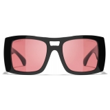 Chanel - Occhiali da Sole Pilota - Nero Rosso - Chanel Eyewear