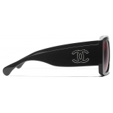 Chanel - Occhiali da Sole Pilota - Nero Rosso - Chanel Eyewear