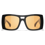 Chanel - Occhiali da Sole Pilota - Nero Arancione - Chanel Eyewear