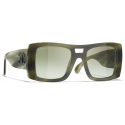 Chanel - Occhiali da Sole Pilota - Verde Sfumate - Chanel Eyewear
