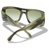 Chanel - Occhiali da Sole Pilota - Verde Sfumate - Chanel Eyewear