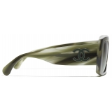 Chanel - Occhiali da Sole Pilota - Verde Sfumate - Chanel Eyewear