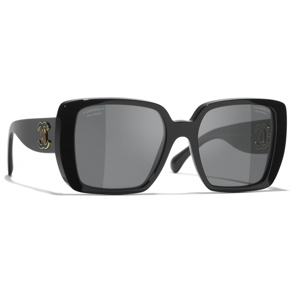 Chanel - Occhiali da Sole Quadrati - Nero Polarizzate - Chanel Eyewear
